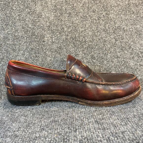 Johnston & Murphy Mens 10.5 Wide Burgundy Leather Penny Loafers Dress Shoes main image 5